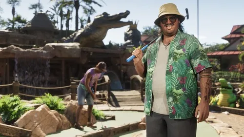Cal Hampton at a mini-golf course in Leonida, from official GTA 6 material